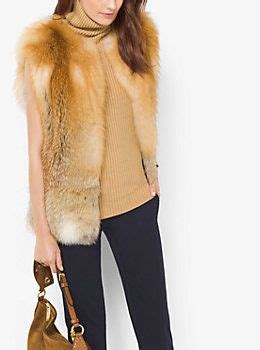 michael kors coyote and fox fur vest|Michael Kors .